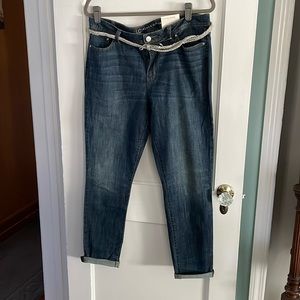 NWT women's LC Lauren Conrad jeans. Size 16 (skinny ankle) with braided belt